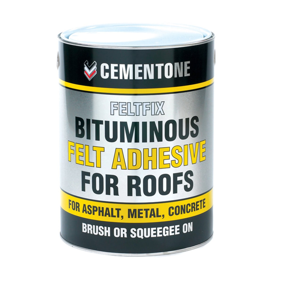 Cementone Feltfix Bitumen Roof Felt Adhesive 5ltr Black