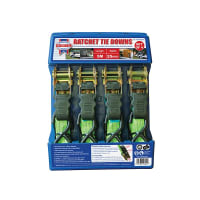 Faithfull Trucker Ratchet Tie Downs 5m x 25mm Pack of 4