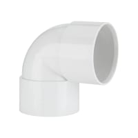 Polypipe Solvent Weld Waste 40mm Knuckle Bend 90° White