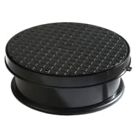 Polypipe Drain Round Cover and Frame 320mm Black