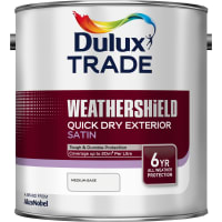 Dulux Trade Weathershield Exterior Satin Paint 2.5L Medium Base
