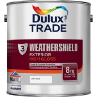 Dulux Trade Weathershield Exterior Gloss Paint 2.5L Light Base