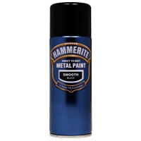 Hammerite直接生锈金属光滑面漆黑色的400毫升