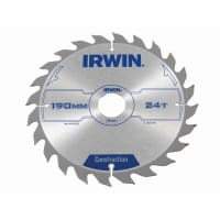 Irwin 40T Circular Saw Blade 190mm