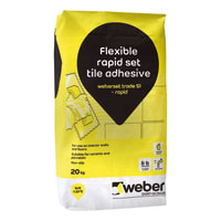 Weber S1 Flexible Rapid Set Tile Adhesive 20kg White