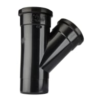 Polypipe Soil 135° Equal Branch Double Socket 110mm Black
