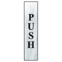 Push Vertical' Sign BRS 220 x 60mm