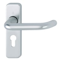 Fairways GB57 Return Lever Euro Profile Lock on Conceal Backplate Satin Anodised Aluminium