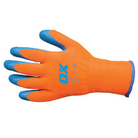 Ox Thermal Grip Gloves Size 9 (Large) Orange / Blue
