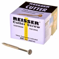 Reisser Cutter Pozi Full Thread Woodscrews 4 x 35mm Pack of 200