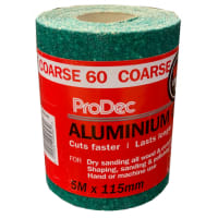 ProDec 60 Grit Aluminium Oxide Sandpaper 5m x 115mm Green