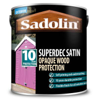 Sadolin Superdec缎不透明的木材保护2.5 l清晰