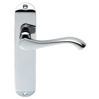 Carlisle Brass Andros Door Latch Lever on Backplate Polished Chrome