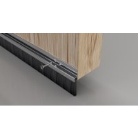 Stormguard Heavy Duty Brush Bottom Door Seal Mill Finish 838mm