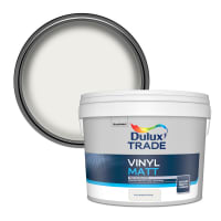 Dulux Trade Vinyl Matt Paint 10L Pure Brilliant White