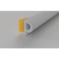 Stormguard EPDM 'P' Profile Draught Excluder Strip White 10m