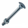 M10 Carriage Bolt with Nut 150mm Bright Zinc Plated