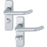 Hoppe Bathroom Return Lever on Backplate 155 x 40mm Sat Anod Aluminium