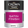 Crown Trade Satin Finish Paint 1L White