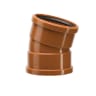 Polypipe Drain 15° Bend Double Socket 110mm Brown