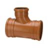 Polypipe Drain Triple Socket Unequal Junction 160mm Terracotta