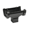 Polypipe Square Running Outlet Gutter 112mm Black