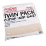 ProDec Cotton Dust Sheet Twin Pack 3.7 x 2.7m
