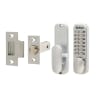 Briton 9160 Mechanical Push Button Digital Lock & Latch Silver