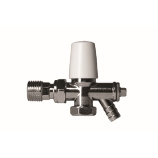 Altech Angled Manual Radiator Lockshield Valve and Drain Off 15mm