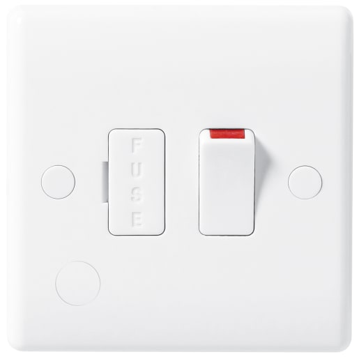 BG Electrical 13A Switched Fused Spur and Flux Outlet White