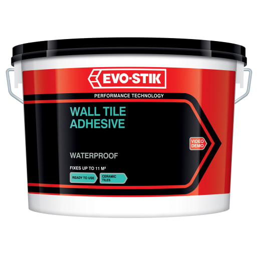 Evo-Stik Waterproof Wall Tile Adhesive 10L Natural