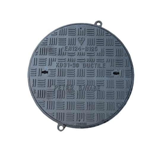 EJ Circular Clear Opening Manhole Cover and Frame 450mm Black