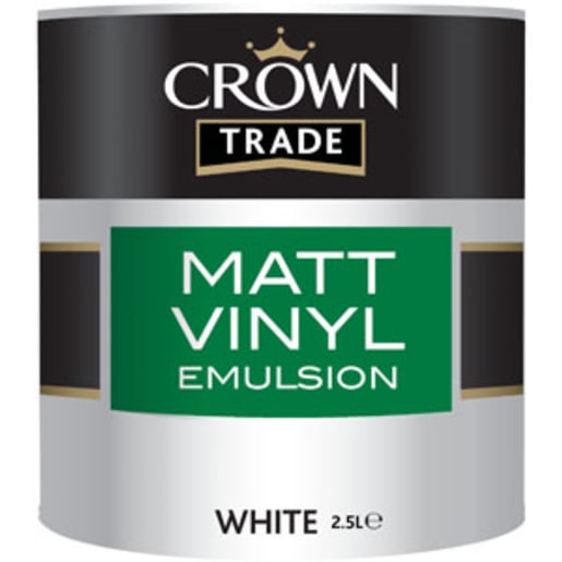 Crown Trade Matt Vinyl Emulsion Paint 2.5L White