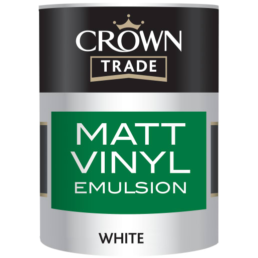 Crown Trade Premium Base Matt Vinyl Emulsion Paint 2.5L White