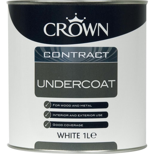 Crown Contract Undercoat Paint 1L White