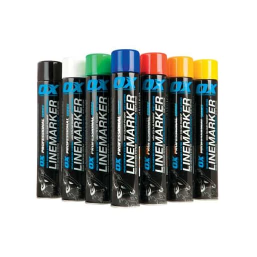 Ox Trade Permanent LineMarker Spray Paint 750ml Blue Pack of 6
