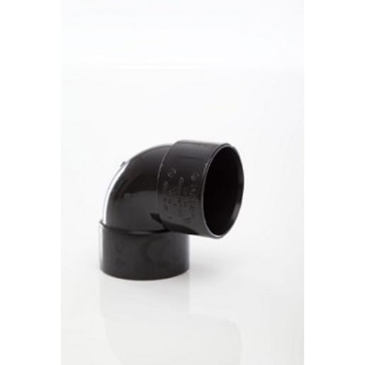 Polypipe Solvent Weld Waste 40mm Knuckle Bend 90° Black
