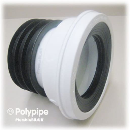 Polypipe Kwickfit Straight WC Pan Connector 110mm White