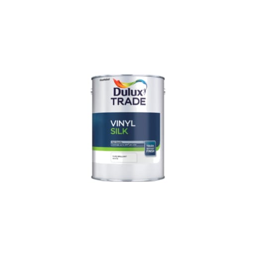 Dulux Trade Vinyl Silk Paint 5L Pure Brilliant White