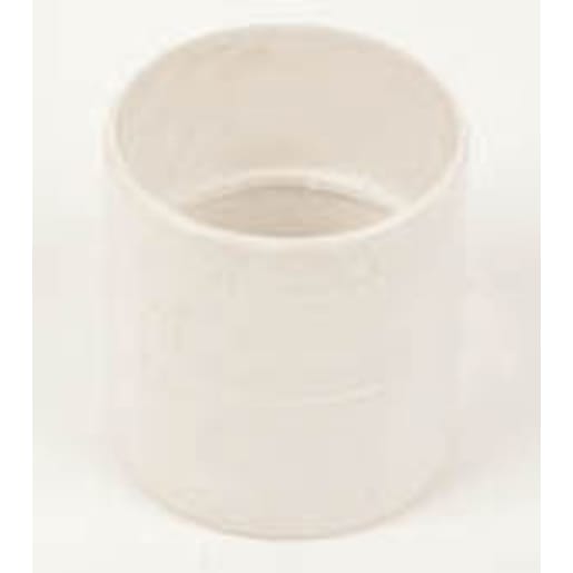 Polypipe Solvent Weld Straight Coupling 50mm White
