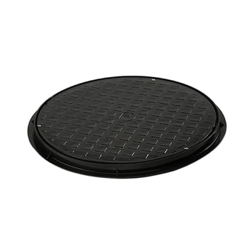 Polypipe Drain Circular Cover and Frame 460mm Black