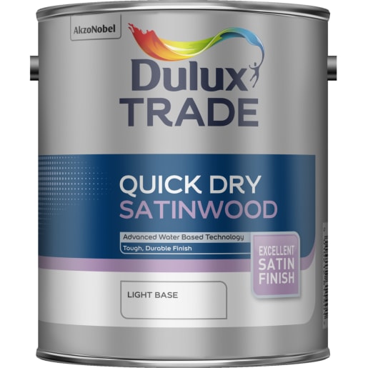 Dulux Trade Quick Dry Satinwood Paint 1L Light Base