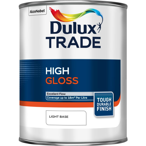 Dulux Trade High Gloss Paint 1L Light Base