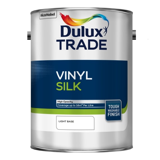 Dulux Trade Vinyl Silk Paint 5.0L Light Base