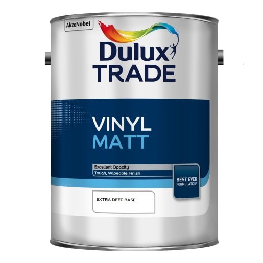 Dulux Trade Vinyl Matt Paint 5L Extra Deep Base