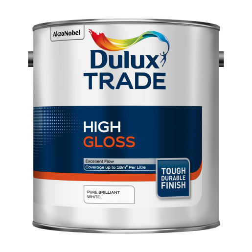 Dulux Trade High Gloss Paint 2.5L Pure Brilliant White