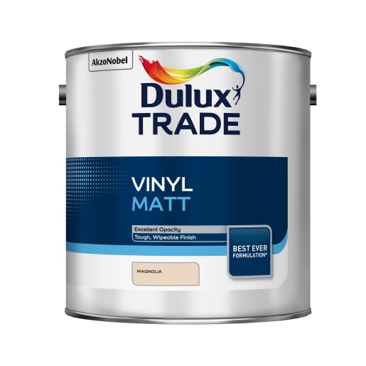 Dulux Trade Vinyl Matt Paint 2.5L Magnolia