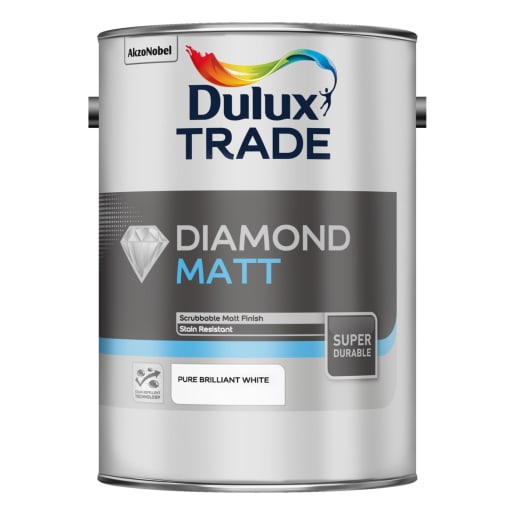Dulux Trade Diamond Matt Paint 5L Pure Brilliant White