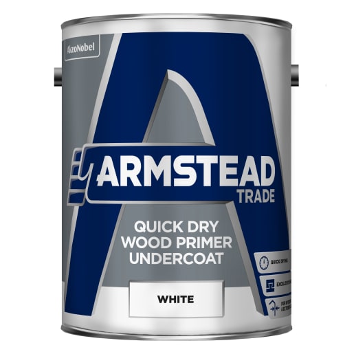 Armstead Trade Quick Dry Wood Primer Undercoat 5L White