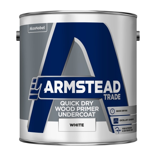 Armstead Trade Quick Dry Wood Primer Undercoat 2.5L White